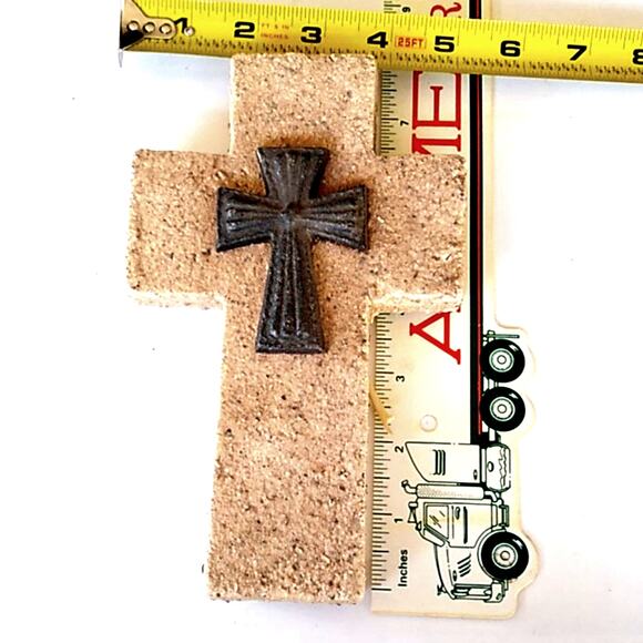 Cross Made with Texas Stone by Native Texans, Billy and Lacey Woods - Picture 2 of 6